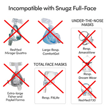 Snugz CPAP Mask Liners: Full-Face (nose and mouth) | One-Size-Fits-Most | 2 pack